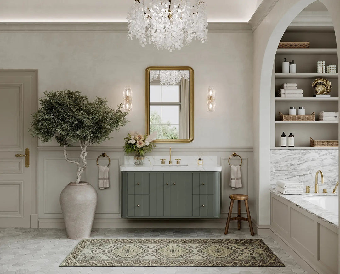 Houston Floating 48 in. W x 22 in. D Single Sink Bathroom Vanity - Willow Bath and Vanity