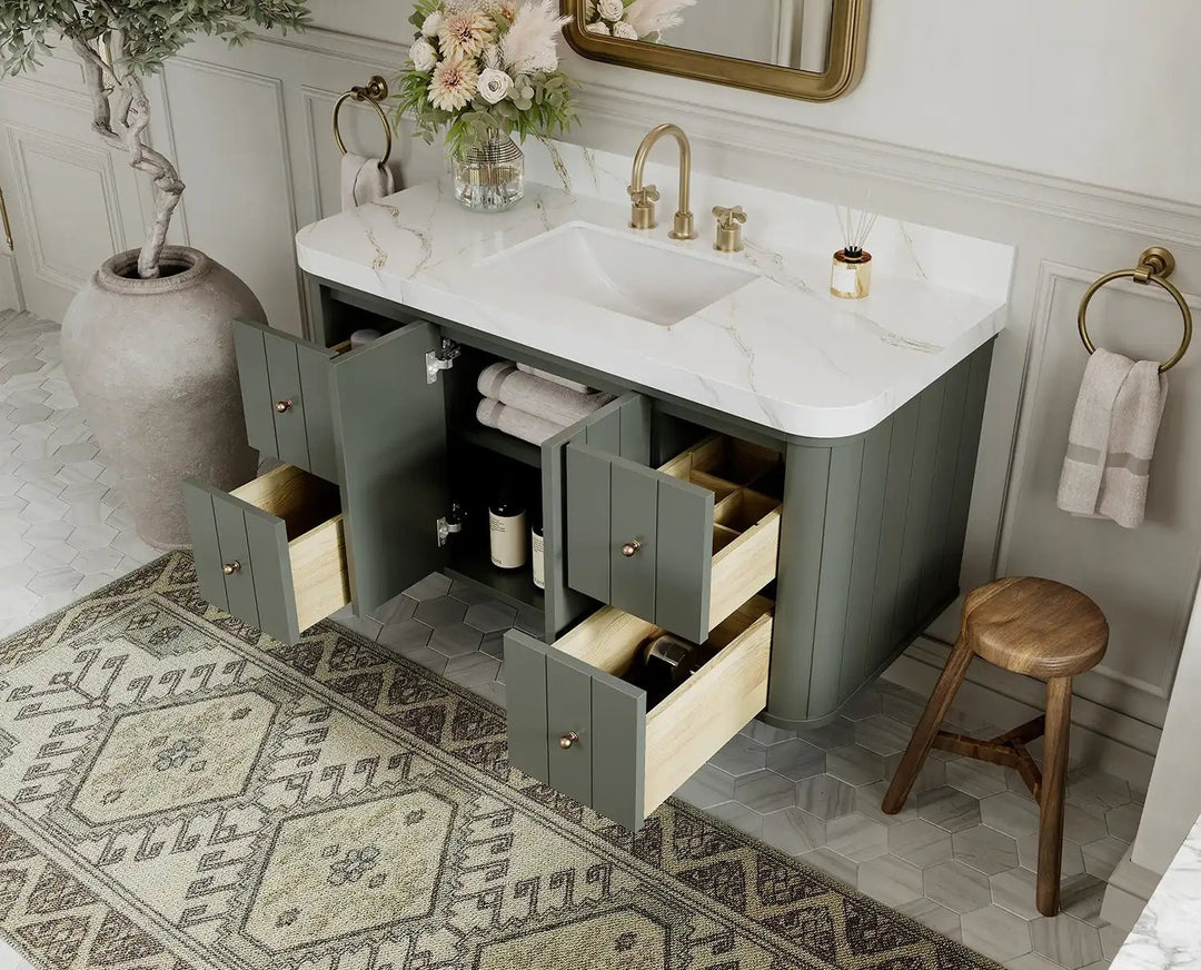 Houston Floating 48 in. W x 22 in. D Single Sink Bathroom Vanity - Willow Bath and Vanity