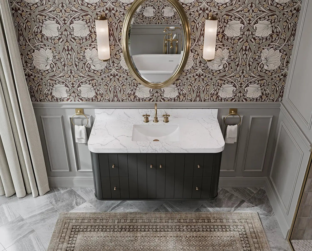 Houston Floating 48 in. W x 22 in. D Single Sink Bathroom Vanity - Willow Bath and Vanity