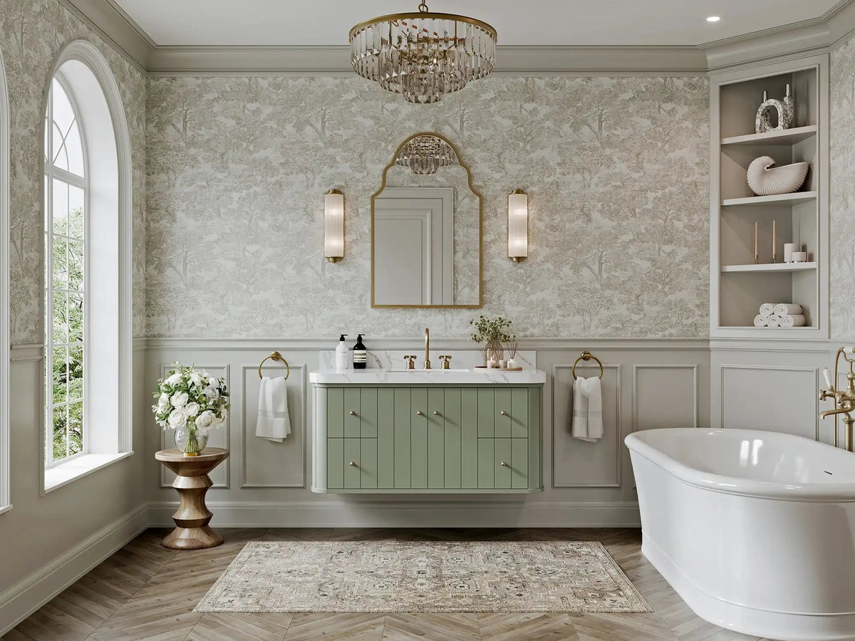 Houston Floating 48 in. W x 22 in. D Single Sink Bathroom Vanity - Willow Bath and Vanity