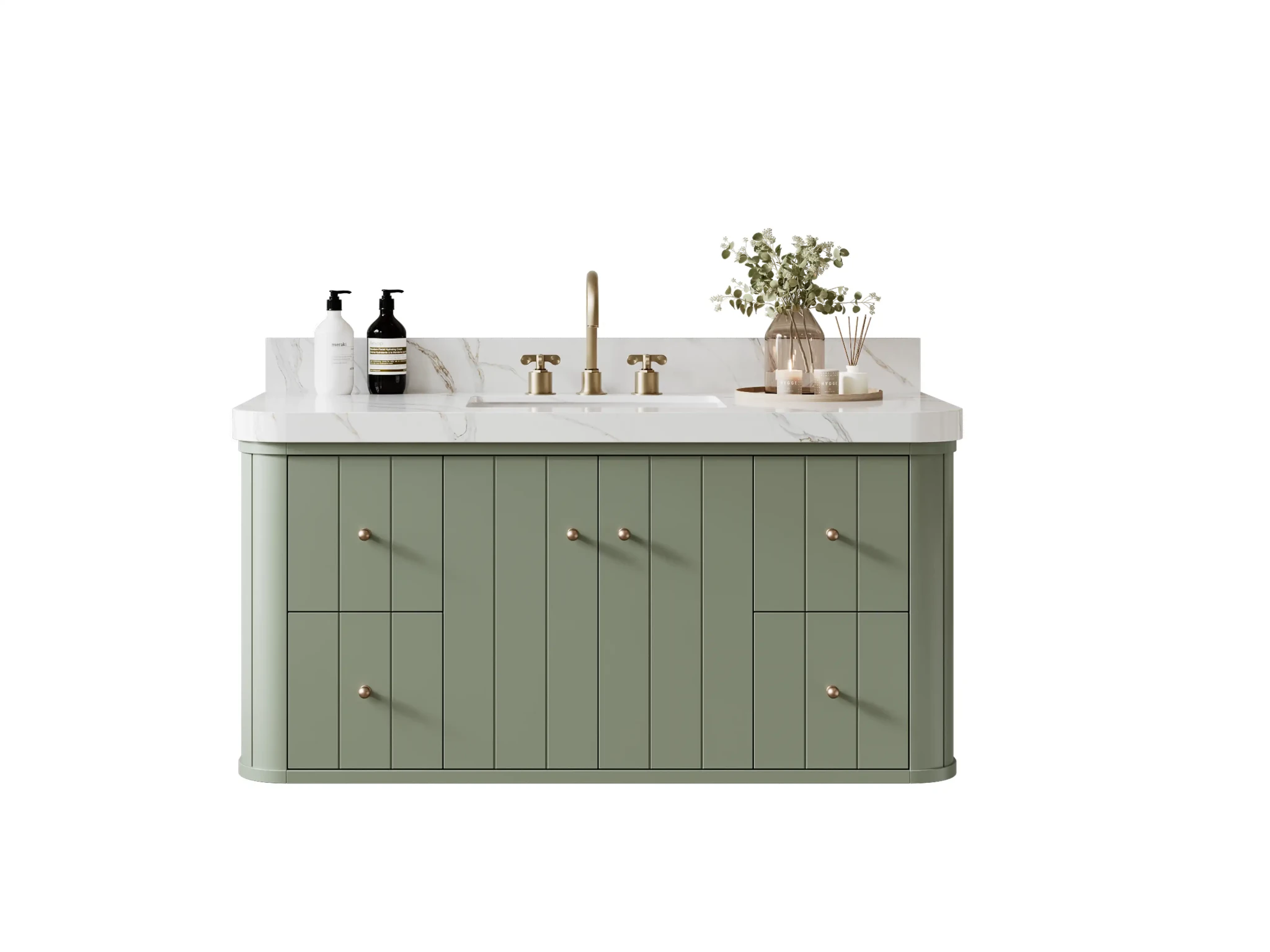 Houston Floating 48 in. W x 22 in. D Single Sink Bathroom Vanity - Willow Bath and Vanity