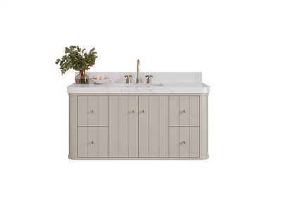 Houston Floating 48 in. W x 22 in. D Single Sink Bathroom Vanity - Willow Bath and Vanity