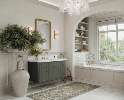 Houston Floating 48 in. W x 22 in. D Single Sink Bathroom Vanity - Willow Bath and Vanity