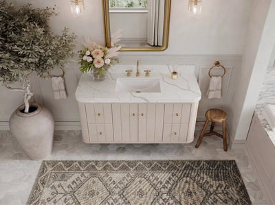 Houston Floating 48 in. W x 22 in. D Single Sink Bathroom Vanity - Willow Bath and Vanity