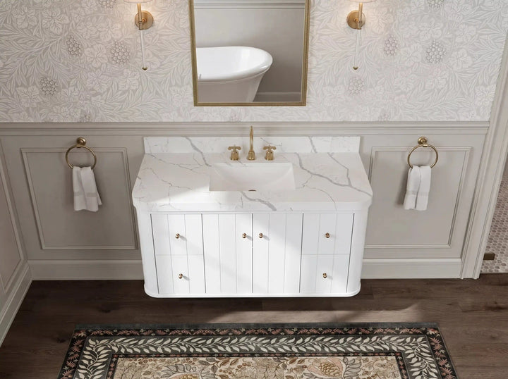 Houston Floating 48 in. W x 22 in. D Single Sink Bathroom Vanity - photo 8