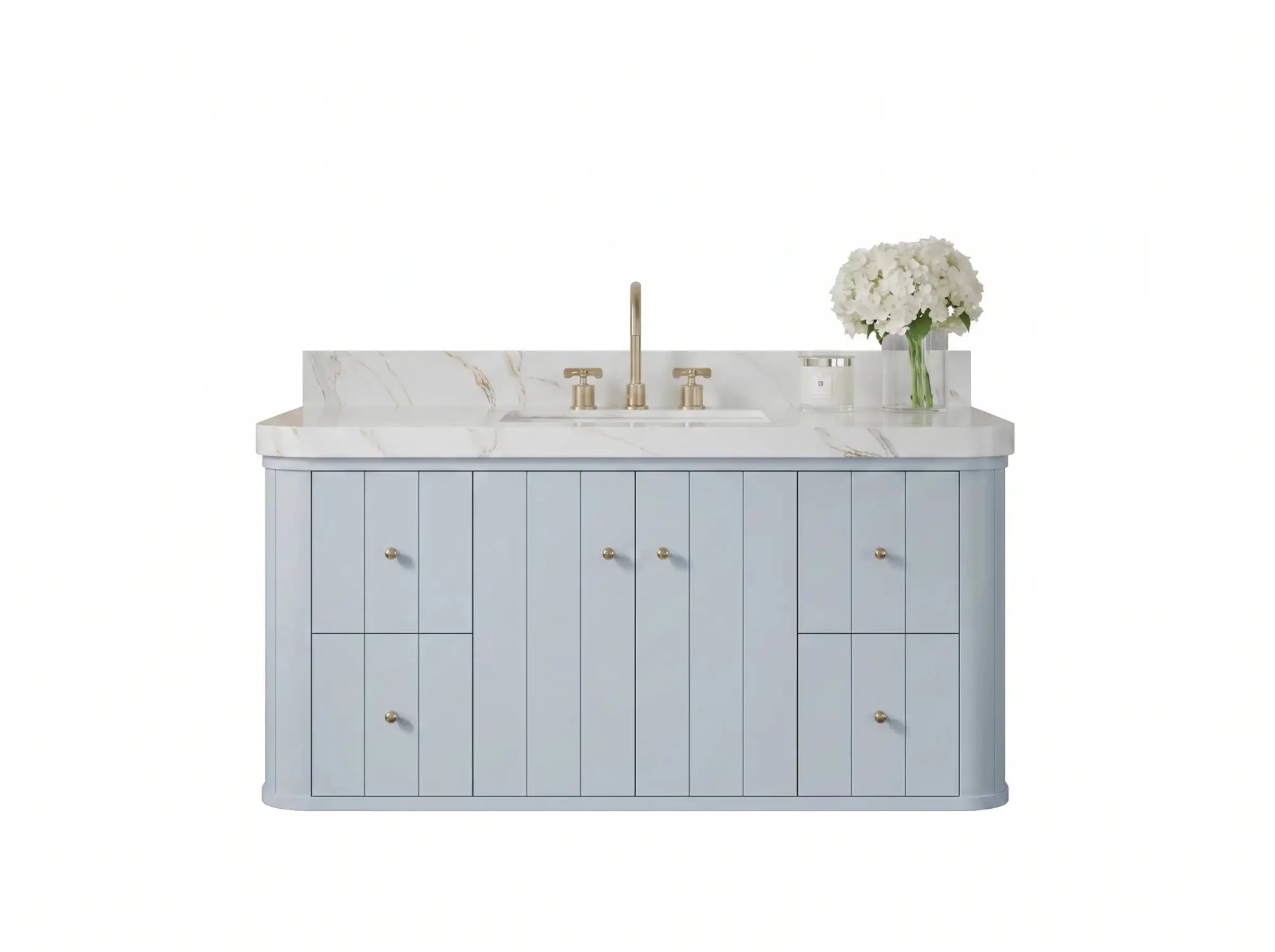 Houston Floating 48 in. W x 22 in. D Single Sink Bathroom Vanity - Willow Bath and Vanity