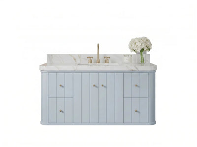Houston Floating 48 in. W x 22 in. D Single Sink Bathroom Vanity - Willow Bath and Vanity