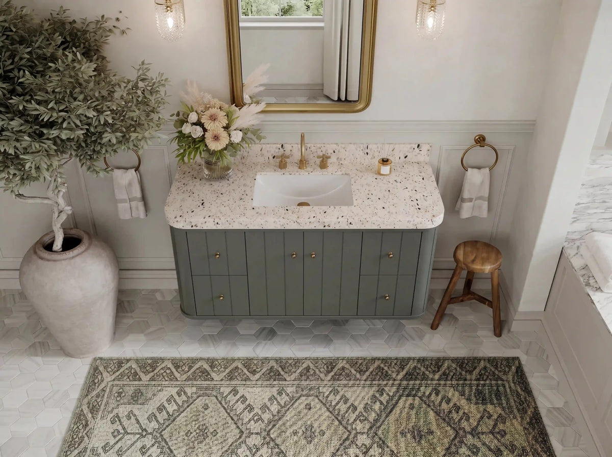 Houston Floating 48 in. W x 22 in. D Single Sink Bathroom Vanity - Willow Bath and Vanity