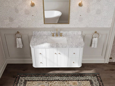 Houston Floating 48 in. W x 22 in. D Single Sink Bathroom Vanity - Willow Bath and Vanity