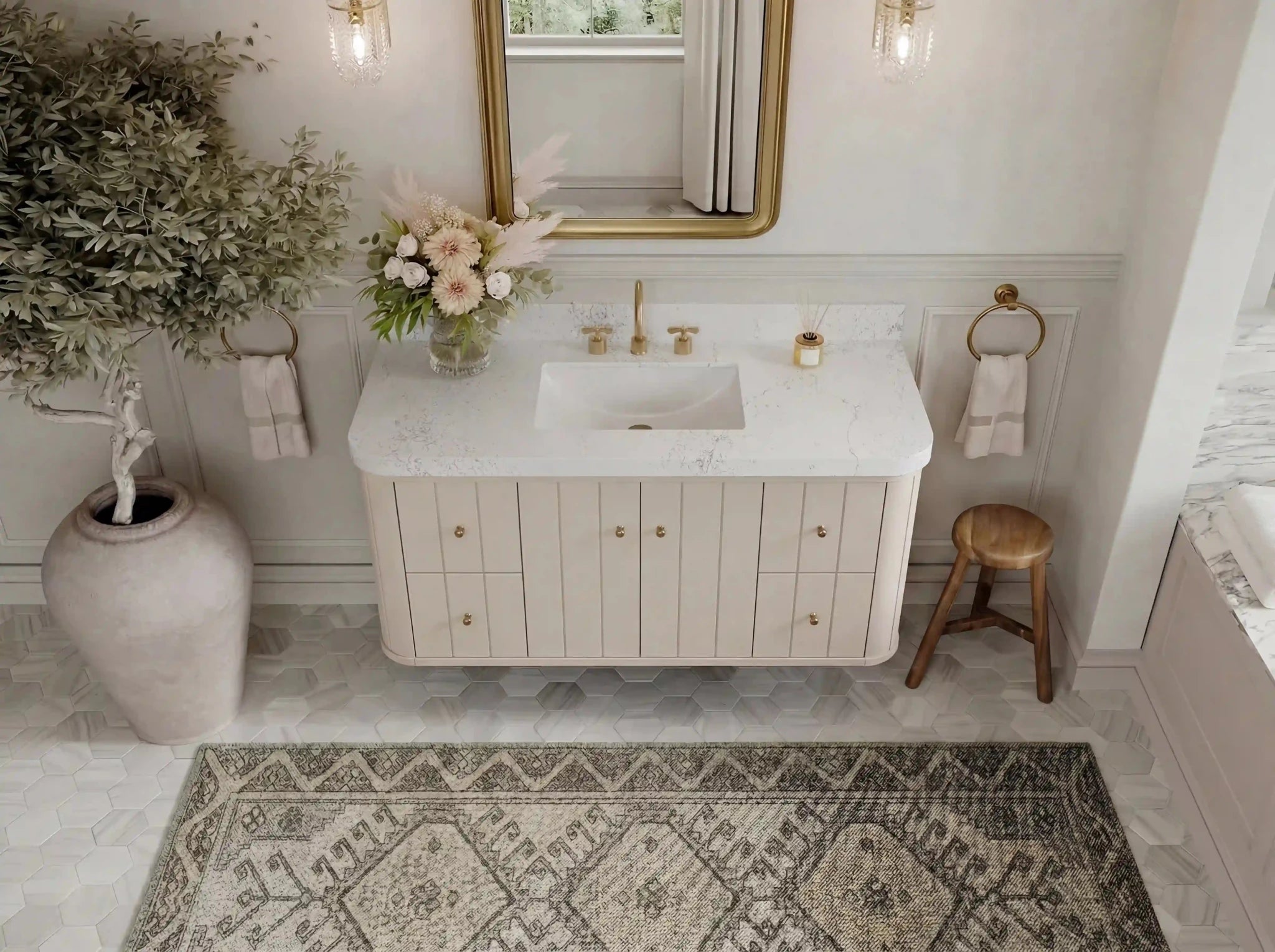 Houston Floating 48 in. W x 22 in. D Single Sink Bathroom Vanity - Willow Bath and Vanity