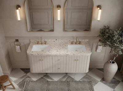 Houston Floating 60 in. W x 22 in. D Double Sink Bathroom Vanity - Willow Bath and Vanity