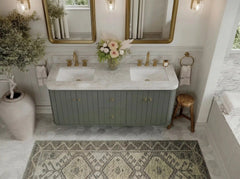 Houston Floating 60 in. W x 22 in. D Double Sink Bathroom Vanity - photo 13
