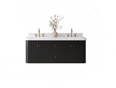 Houston Floating 60 in. W x 22 in. D Double Sink Bathroom Vanity - photo 1