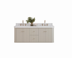 Houston Floating 60 in. W x 22 in. D Double Sink Bathroom Vanity - photo 1