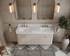 Houston Floating 60 in. W x 22 in. D Double Sink Bathroom Vanity - photo 6