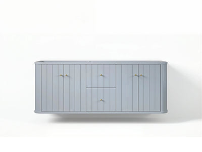 Houston Floating 60 in. W x 22 in. D Double Sink Bathroom Vanity - Willow Bath and Vanity