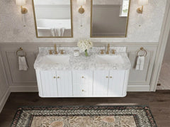 Houston Floating 60 in. W x 22 in. D Double Sink Bathroom Vanity - photo 9