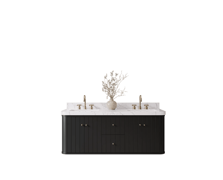 Houston Floating 60 in. W x 22 in. D Double Sink Bathroom Vanity - photo 1