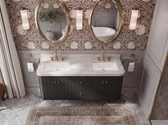 Houston Floating 60 in. W x 22 in. D Double Sink Bathroom Vanity - photo 13