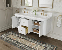 Houston Floating 60 in. W x 22 in. D Double Sink Bathroom Vanity - photo 3