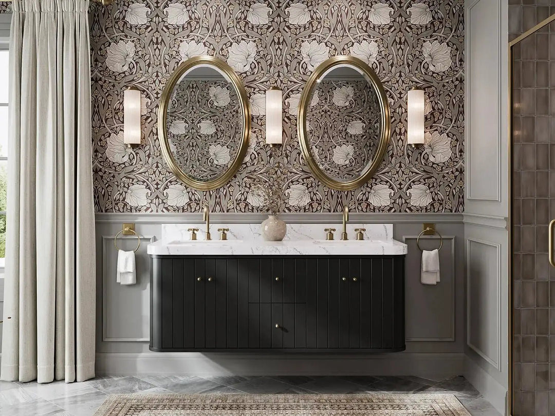 Houston Floating 60 in. W x 22 in. D Double Sink Bathroom Vanity - Willow Bath and Vanity