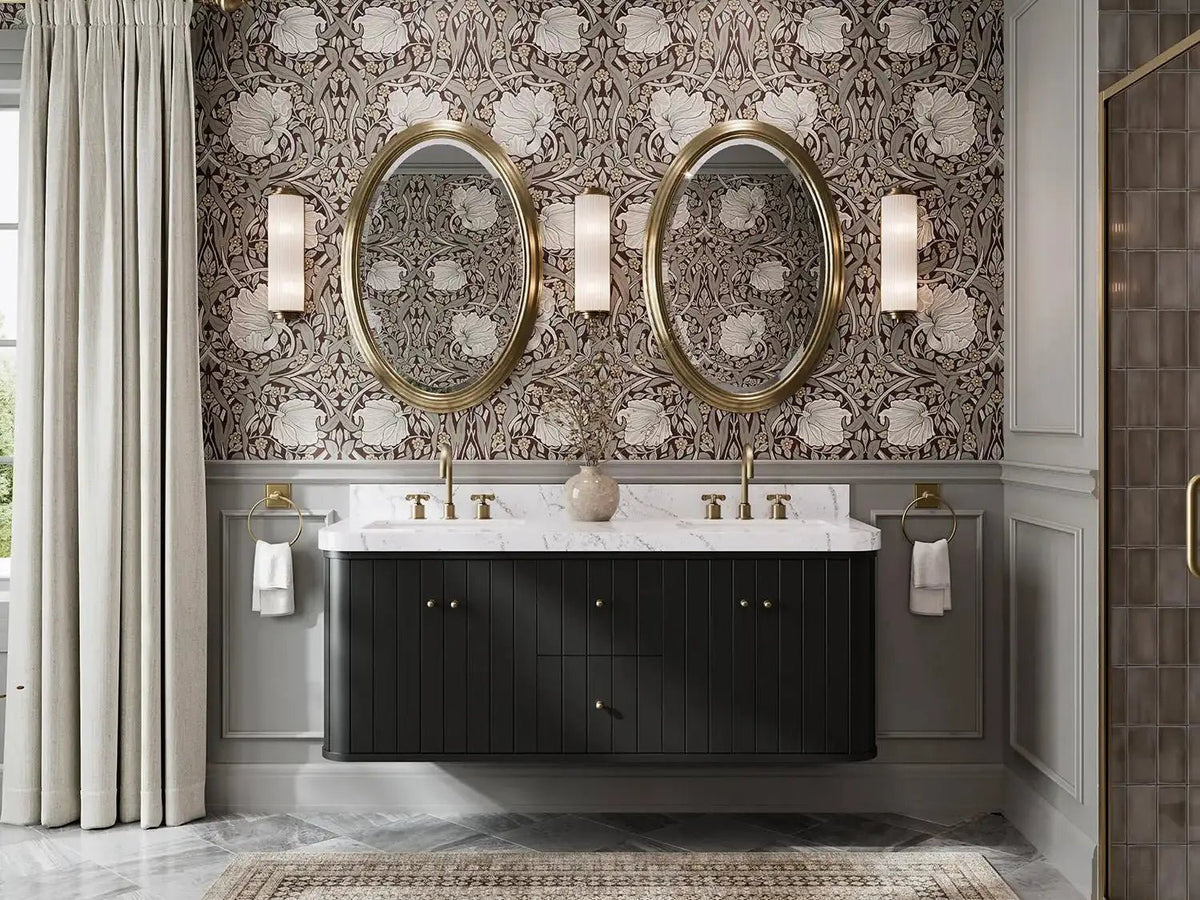 Houston Floating 60 in. W x 22 in. D Double Sink Bathroom Vanity - Willow Bath and Vanity