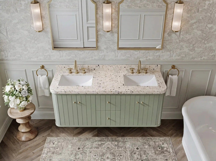 Houston Floating 60 in. W x 22 in. D Double Sink Bathroom Vanity - photo 14