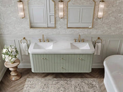 Houston Floating 60 in. W x 22 in. D Double Sink Bathroom Vanity - photo 12