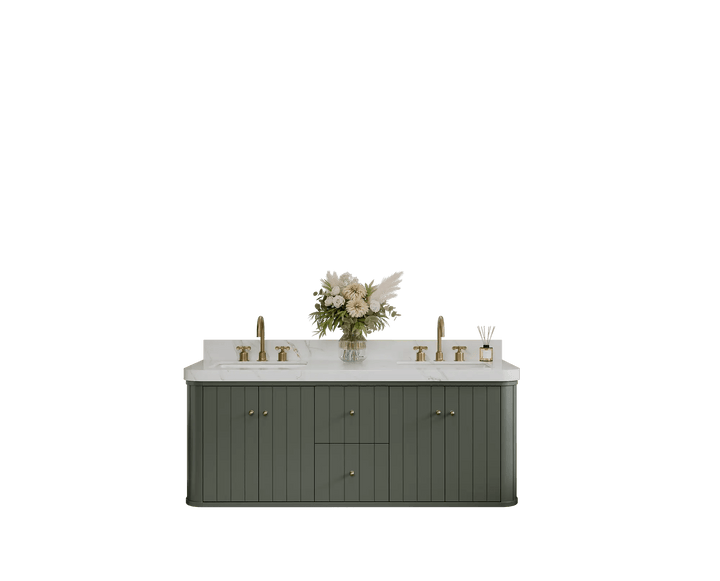 Houston Floating 60 in. W x 22 in. D Double Sink Bathroom Vanity - photo 1