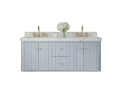 Houston Floating 60 in. W x 22 in. D Double Sink Bathroom Vanity - photo 1