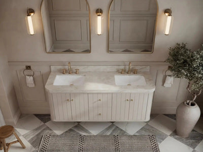 Houston Floating 60 in. W x 22 in. D Double Sink Bathroom Vanity - Willow Bath and Vanity