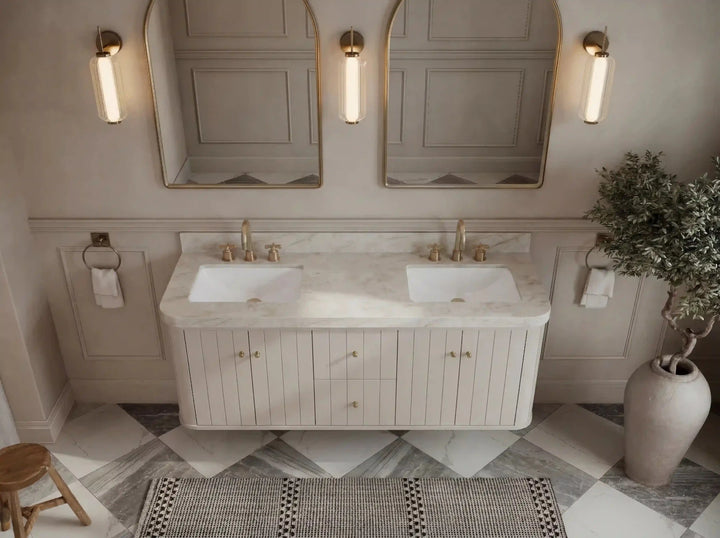 Houston Floating 60 in. W x 22 in. D Double Sink Bathroom Vanity - photo 13