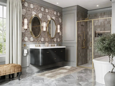 Houston Floating 60 in. W x 22 in. D Double Sink Bathroom Vanity - Willow Bath and Vanity