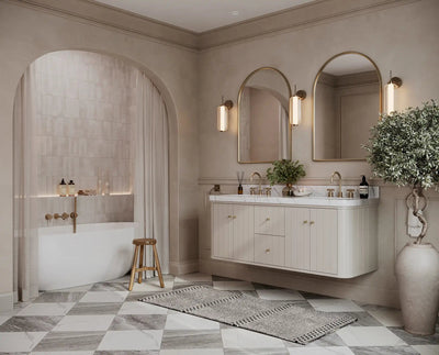 Houston Floating 60 in. W x 22 in. D Double Sink Bathroom Vanity - Willow Bath and Vanity
