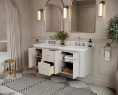 Houston Floating 60 in. W x 22 in. D Double Sink Bathroom Vanity - photo 3
