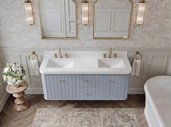 Houston Floating 60 in. W x 22 in. D Double Sink Bathroom Vanity - photo 7