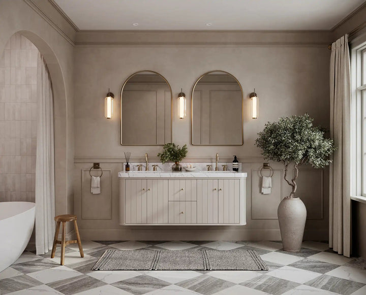 Houston Floating 60 in. W x 22 in. D Double Sink Bathroom Vanity - photo 5