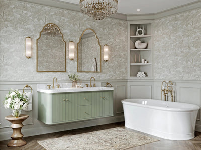 Houston Floating 60 in. W x 22 in. D Double Sink Bathroom Vanity - Willow Bath and Vanity