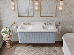 Houston Floating 60 in. W x 22 in. D Double Sink Bathroom Vanity - photo 3