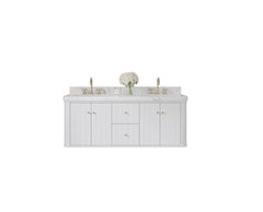 Houston Floating 60 in. W x 22 in. D Double Sink Bathroom Vanity - photo 1