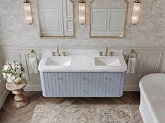 Houston Floating 60 in. W x 22 in. D Double Sink Bathroom Vanity - photo 4