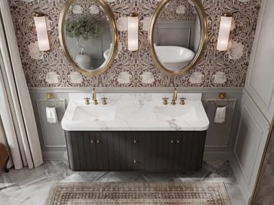 Houston Floating 60 in. W x 22 in. D Double Sink Bathroom Vanity - Willow Bath and Vanity