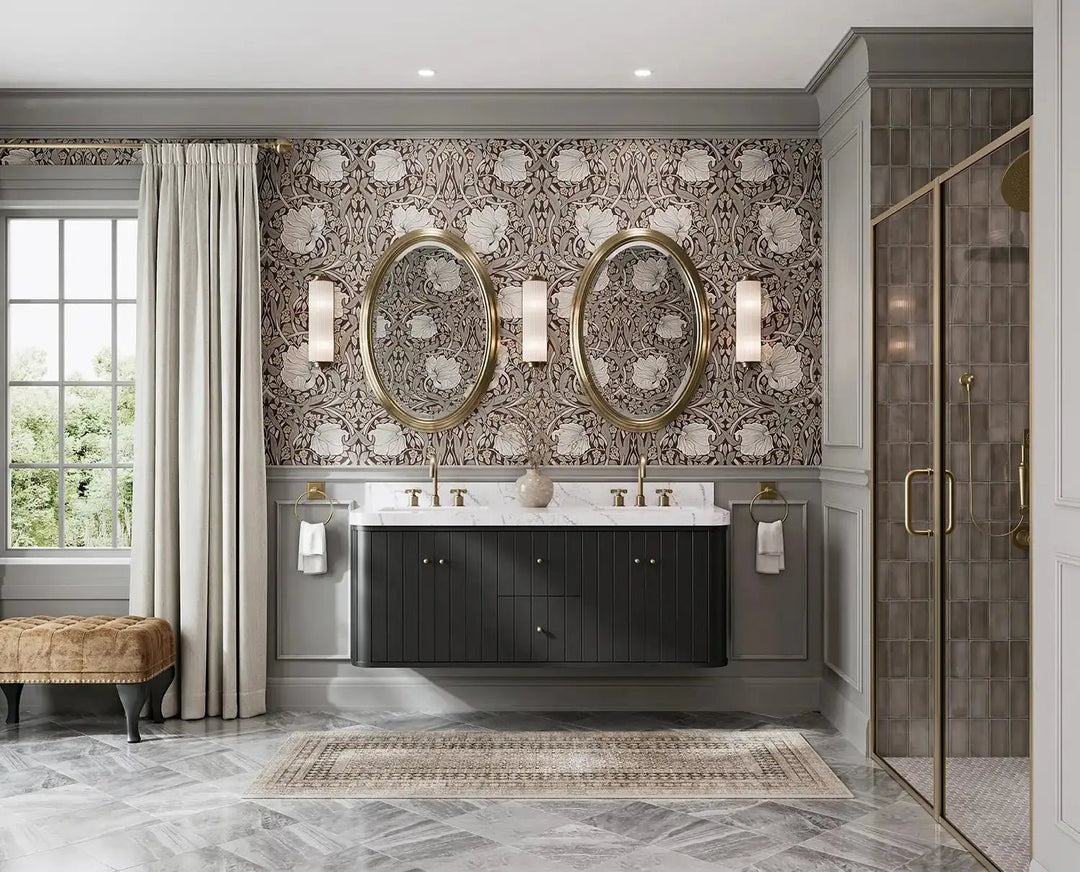 Houston Floating 60 in. W x 22 in. D Double Sink Bathroom Vanity - Willow Bath and Vanity