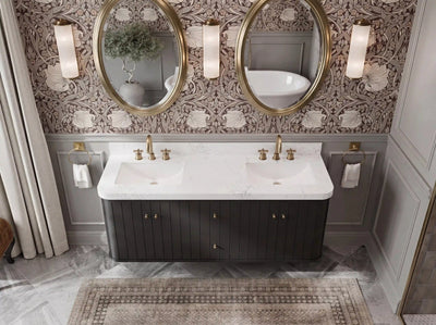 Houston Floating 60 in. W x 22 in. D Double Sink Bathroom Vanity - Willow Bath and Vanity