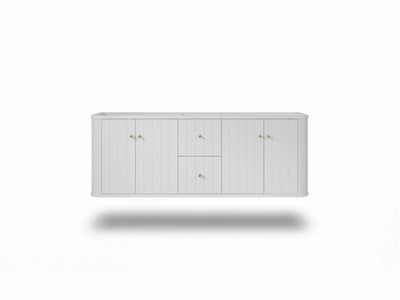 Houston Floating 60 in. W x 22 in. D Double Sink Bathroom Vanity - Willow Bath and Vanity