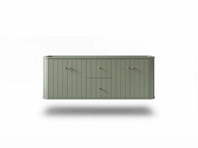 Houston Floating 60 in. W x 22 in. D Double Sink Bathroom Vanity - Willow Bath and Vanity