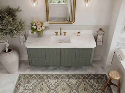 Houston Floating 60 in. W x 22 in. D Single Sink Bathroom Vanity - Willow Bath and Vanity