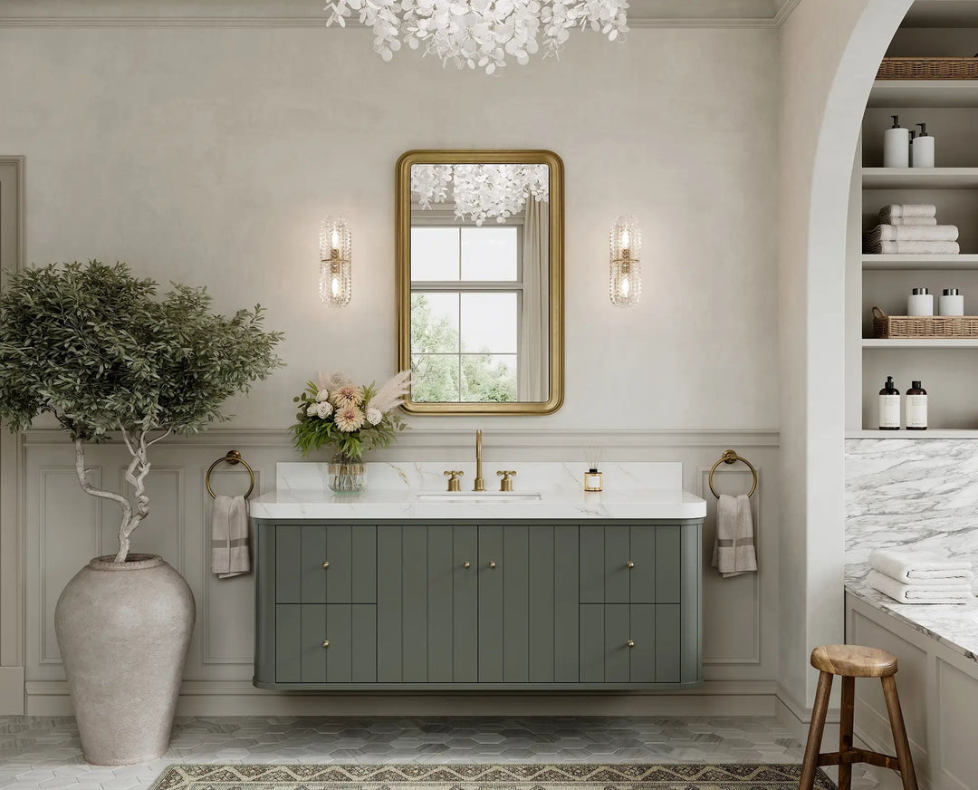 Houston Floating 60 in. W x 22 in. D Single Sink Bathroom Vanity - Willow Bath and Vanity