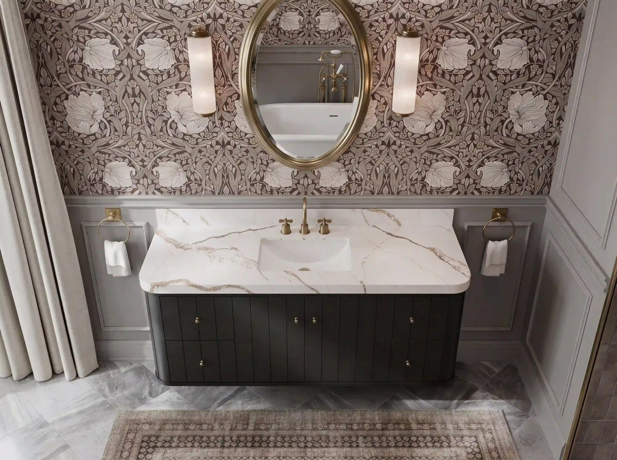 Houston Floating 60 in. W x 22 in. D Single Sink Bathroom Vanity - Willow Bath and Vanity