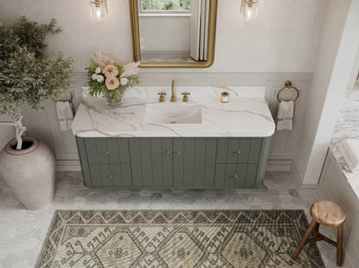 Houston Floating 60 in. W x 22 in. D Single Sink Bathroom Vanity - Willow Bath and Vanity
